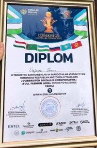Samarqand tuman politexnikumining 1- kurs o'quvchisi  Vafoyev Timur Respublika miqiyosida o'tkazilgan O'zbekiston go'zallik chempionatida 1-o'rin oldi