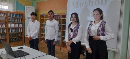 Oʻquvchilar o’rtasida “Mushoira kechasi” tashkil etildi.
