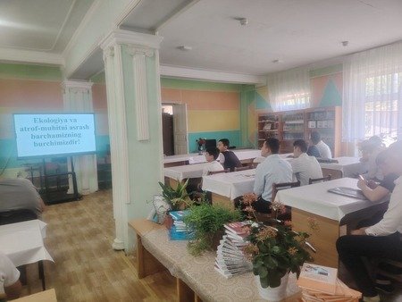 Ekologiya va atrof-muhit mavzusida Maʼnaviyat soatlari tashkil etildi .